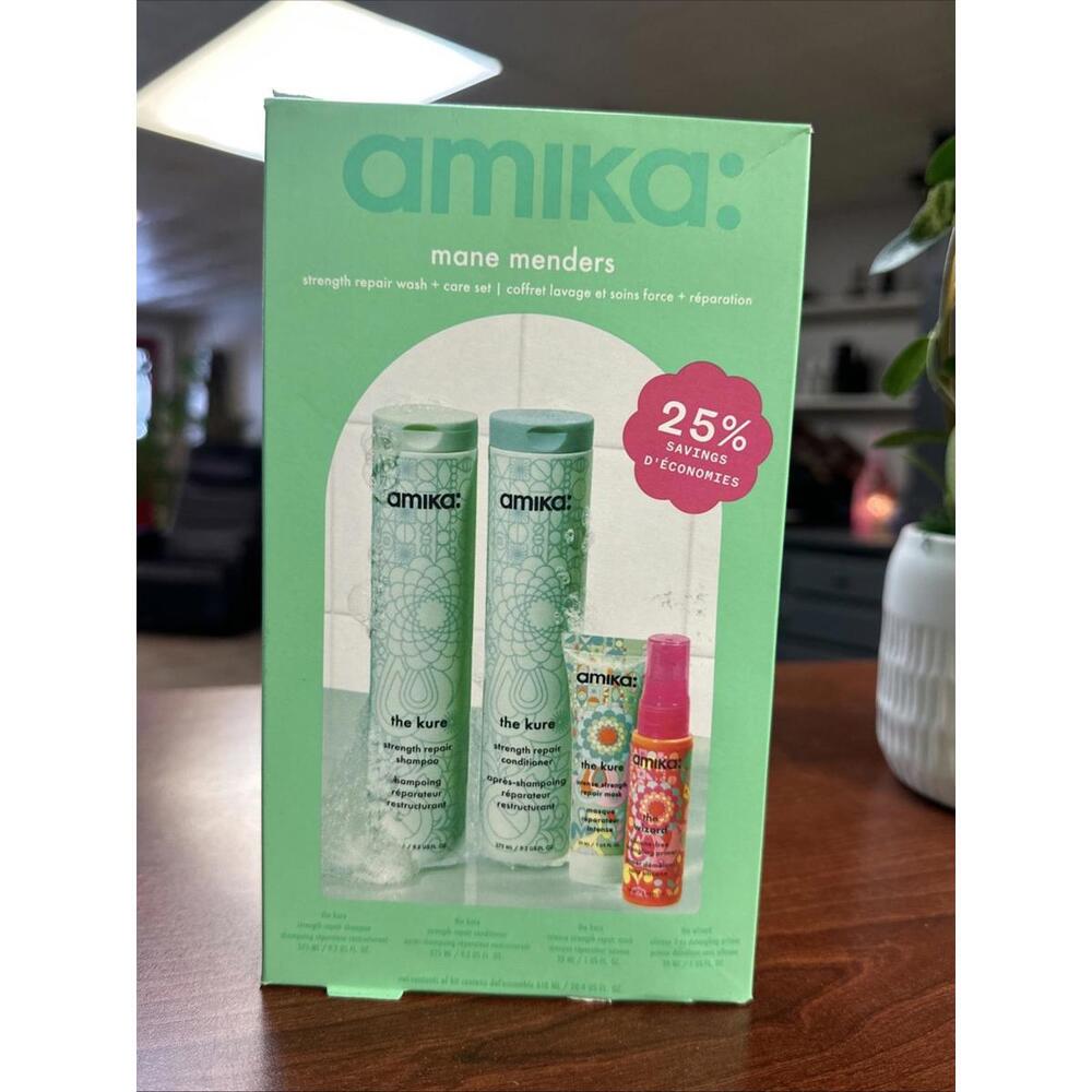 Amika Mane Menders Strength Repair Wash + Care Set #381